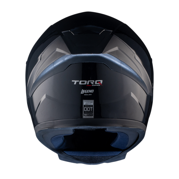 Torq Legend Helmets - Glossy Solid Black - Image 4