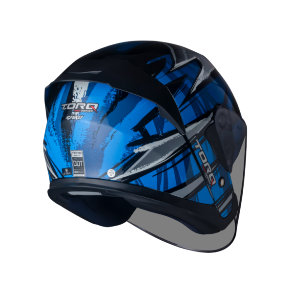 TORQ Arrow Revali Helmets - Glossy Blue-Black - Image 3