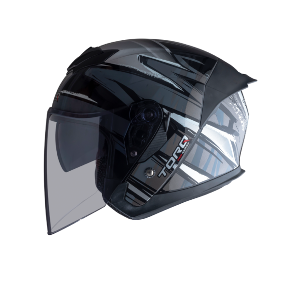 TORQ Arrow Revali Helmets - Glossy Grey-Black - Image 2