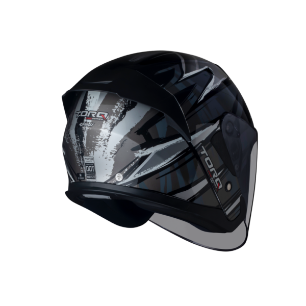 TORQ Arrow Revali Helmets - Glossy Grey-Black - Image 3