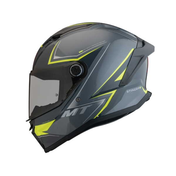 MT Stinger 2 SR Helmets – Gloss Grey - Image 2